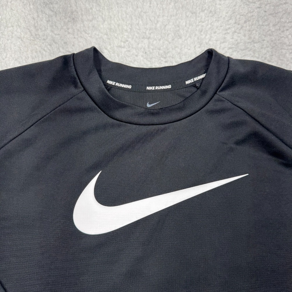 Nike Dri-FIT Running Long Sleeve Lightweight Sweater Shirt Black Women's Size L - Picture 2 of 9